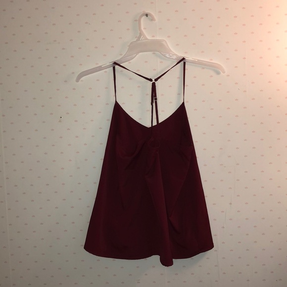 Hollister Silky-Feeling Maroon Tank Top - Picture 2 of 4